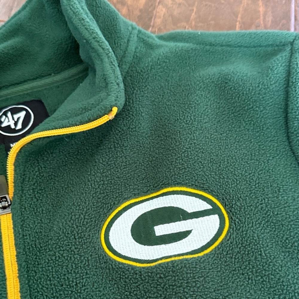 '47 Green and Gray Packers Fleece Pullover - Picture 3 of 6